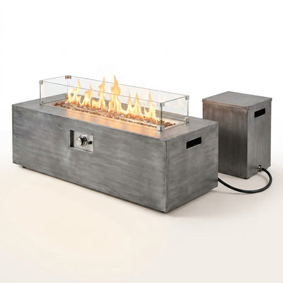 Propane Fire Pit Table Built for Year-Round Gatherings, 50K BTU Heat, Integrated Ignition, Tank Storage