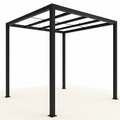 Aluminum Pergola Built for Modern Outdoor Living, 8x8 Compact Size, Matte Black Finish, Easy Assembly