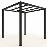 8 Ft. X 8 Ft. Matte Black Aluminum Pergola — Studio Shot