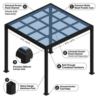 8 Ft. X 8 Ft. Matte Black Aluminum Pergola — How It Works